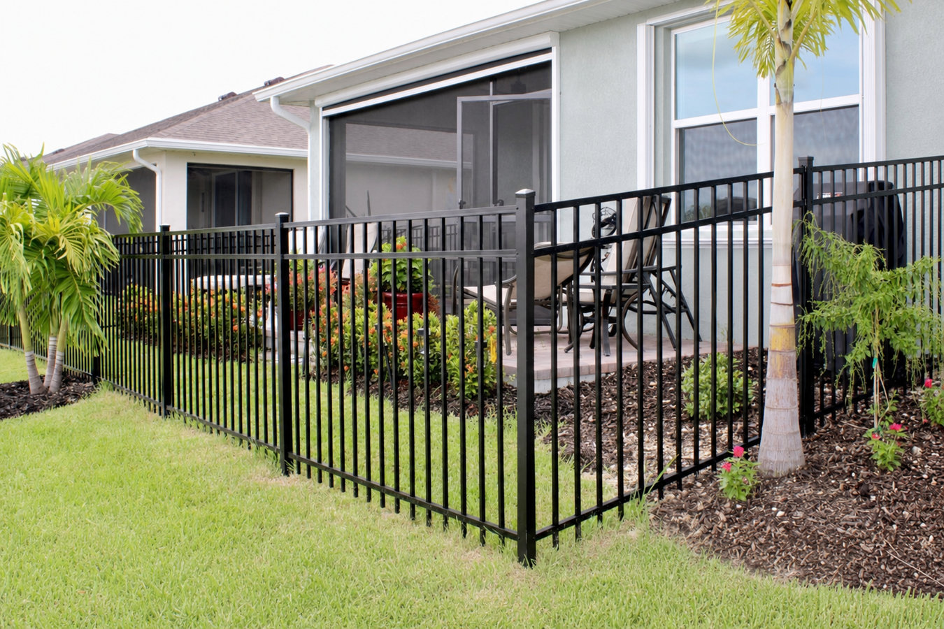 Aluminum fence installation